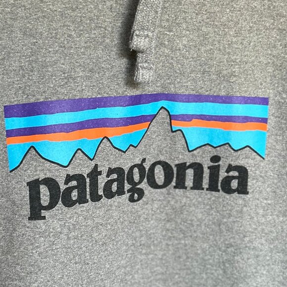 Patagonia Uprisal Logo Hoody Heather Gray Sustainable Hoodie Mens Size Medium - Picture 4 of 9